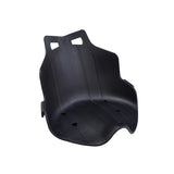 Plastic Seat for the Razor PowerRider 360, featuring a black plastic design with ventilation holes, ideal as a high-quality aftermarket replacement for your worn-out seat.