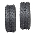 19x7.00-8 Knobby Tire for Coleman BT200X, CT200U, & CT200U-EX Mini Bikes (Set of 2), showing a close-up view of the aggressive tread pattern designed for off-road performance.