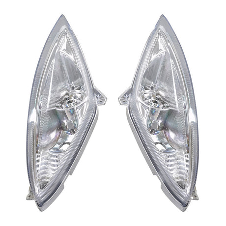 Turn Signal Housing for eWheels EW-36 & EW-36 Elite Scooters, featuring a chrome-finished bezel and clear lens, displayed as a pair of headlights.