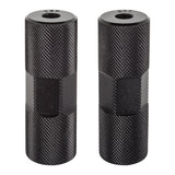 3/8 Knurled Pro Alloy Axle Pegs for Bikes (Set of 2), featuring a close-up of a black cylinder with a textured, grippy surface for enhanced grip.