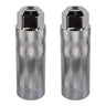 3/8 Lead Foot Steel Axle Pegs for Bikes (Set of 2), shown in close-up, highlighting their knurled, grooved surface. Ideal for BMX stunts, these steel pegs fit 3/8 axles.