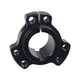 1-1/4 Bore Rear Wheel Hub for Go-Karts & Drift Trikes, a black metal object with pre-drilled holes for bolts arranged in a 2-1/2 circle pattern, suitable for 1-1/4 axles.