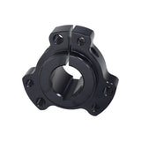 1 Bore Rear Wheel Hub for Go-Karts & Drift Trikes, a black metal object with holes, including pre-drilled bolt holes and a central bore, designed for 1 axles.