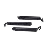 Scooter & Bike Tire Levers (Set of 3) - Close-up of three durable, black plastic levers with holes and a vent design, ideal for easy tire changes on bicycles and scooters.