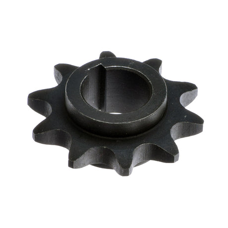 420 Chain 10 Tooth Sprocket for the Coleman BT200X, CT200U Trail, & CT200U-EX Mini Bikes, featuring a black gear with a central hole and ten teeth, essential for the jackshaft assembly.