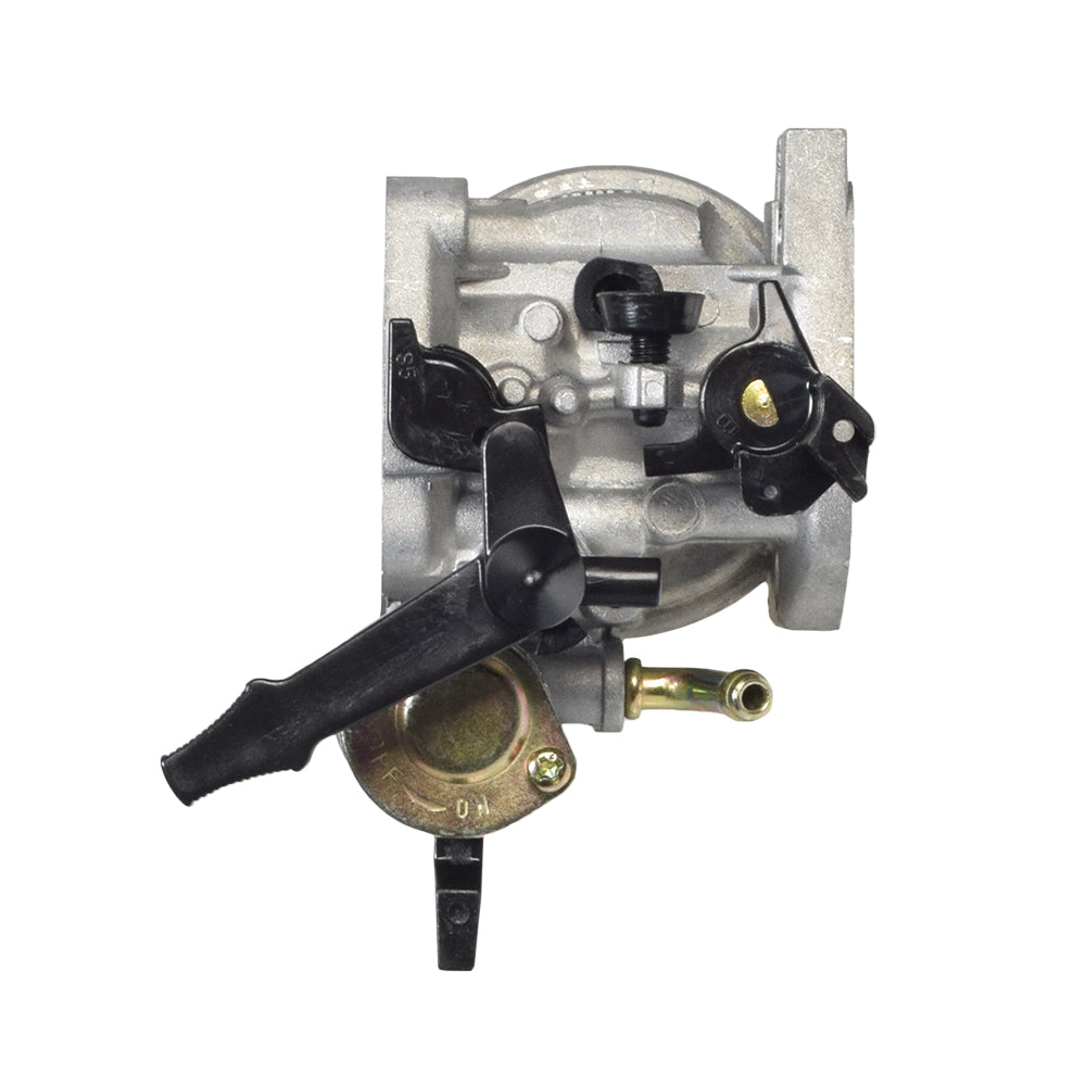 Carburetor with 24 mm Air Intake & Water Trap for the Coleman RB200 212cc Mini Bike, showing close-up details of the mechanical device with water trap reservoir and manual choke.