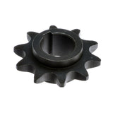 420 Chain 10 Tooth Sprocket for the Monster Moto / Mega Moto Classic 212cc (MM-B212) Mini Bike, featuring a black gear with a central hole, crucial for the jackshaft assembly.