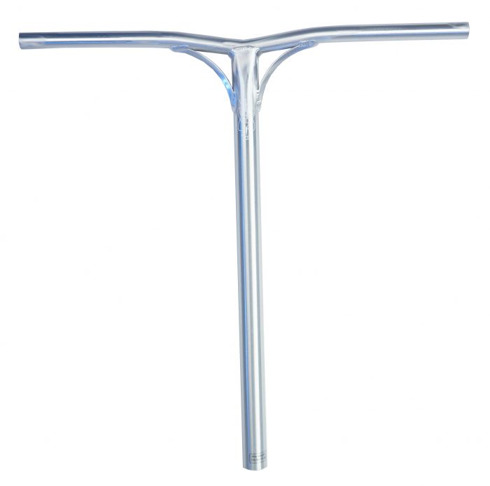 RTR Helium2 Aluminum Bar for kick scooters, showcasing a slit design suitable for IHC or SCS clamps, made from lightweight and strong 6061 T6 aluminum alloy.