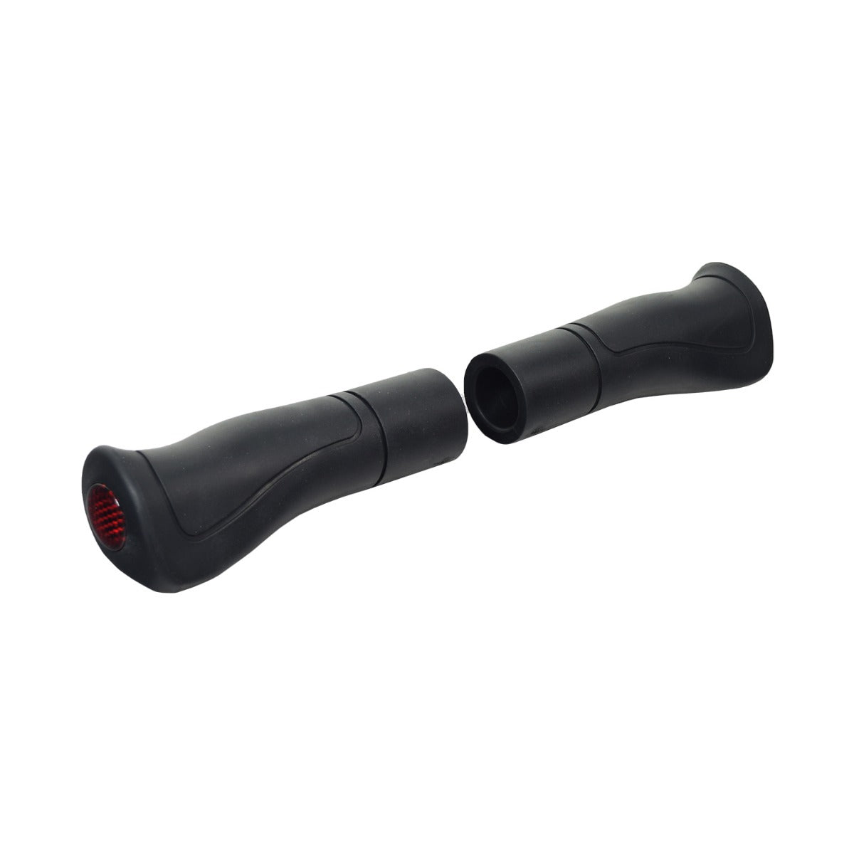 Hand Grip for the Drive Medical Nitro Rollator, featuring a black, ergonomically designed handle with a prominent red center, ensuring superior grip and comfort.