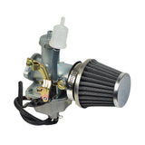 PZ30 Carburetor with 30 mm Intake & Cable Choke for 150cc, 200cc, & 250cc ATVs & Dirt Bikes, featuring a close-up of the air filter attachment.