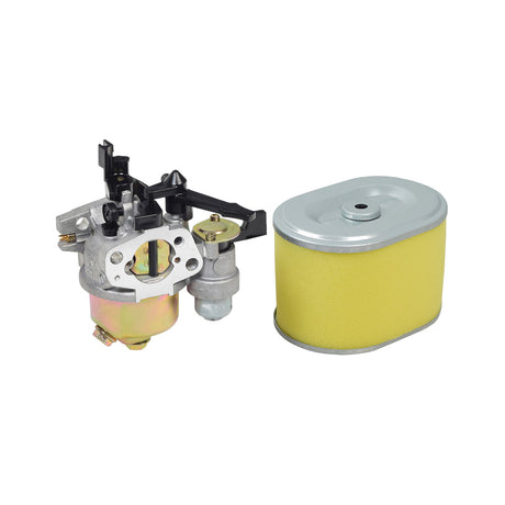 6.5 Hp GX200 Carburetor with 24 mm Air Intake & Water Trap, featuring a close-up view of the metal cylinder and attached air filter assembly designed for Honda Clone engines.