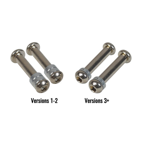 Caster Axle Bolts for the Razor Crazy Cart XL (Set of 2), showing a close-up of two metal screws, including a female barrel nut, male threaded fastener, and spacers.