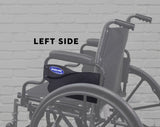 Full Length Clothing Guard for Invacare Tracer & 9000 Series Wheelchairs, a black plastic shield mounted under the armrest pads, offering clothing protection for the rider.