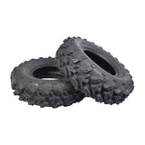 26x9-12 Front Tires for Massimo UTVs (Set of 2) featuring the aggressive chicken foot tread pattern, ideal for offroad use on various terrains, with a 6-ply rating for enhanced durability and puncture resistance.