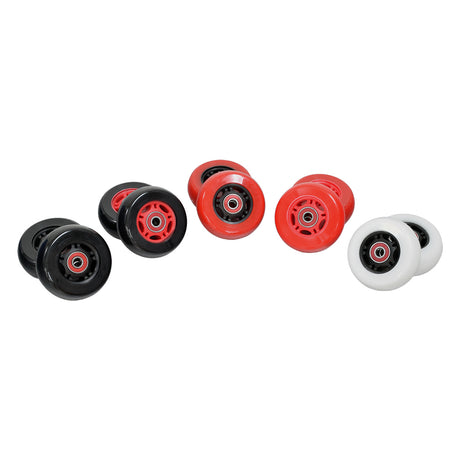 76 mm x 30 mm Caster Wheels for the Razor Crazy Cart (V7+), Crazy Cart DLX (V1+), Crazy Cart Shift (V1+), & Crazy Cart XL (V3+) (Set of 2), featuring a flatter, less oval tire design.