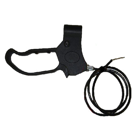 Hand Brake with Cable for the Drive Medical Deluxe 3-Wheel Rollator with 7-1/2 Casters (10289/171), showing a black device with an attached wire, suitable for both left and right sides.