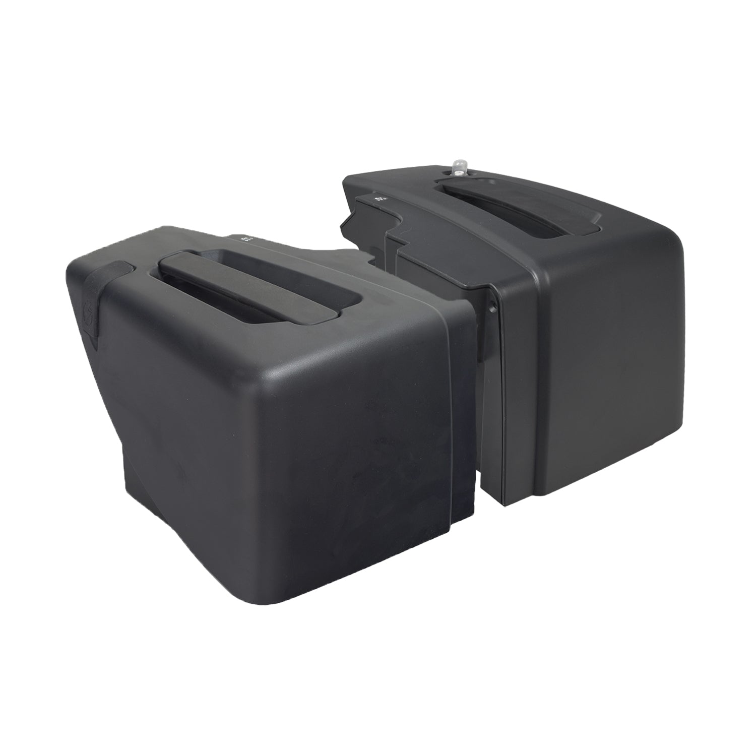 Battery Box Assembly for the Pride Revo 2.0 (S66/S67) mobility scooter, featuring a black plastic container with a central hole, designed for easy removal and weatherproof durability.