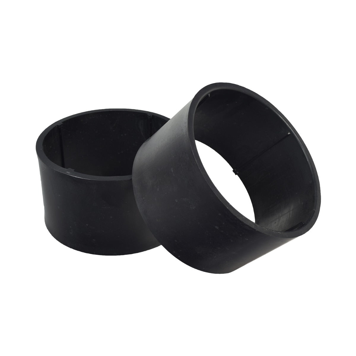 10x4.50-5 PVC Plastic Tire Sleeves for Drift Trikes (Set of 2) - A pair of black PVC sleeves designed to fit over rear tires, enhancing drift effect by reducing traction.