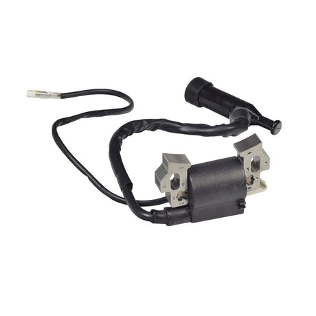 Ignition Coil for the Predator 224cc 6.6 HP Go-Kart & Mini Bike Engine, featuring a black electrical device with attached wires, designed to resolve engine misfires and starting issues.