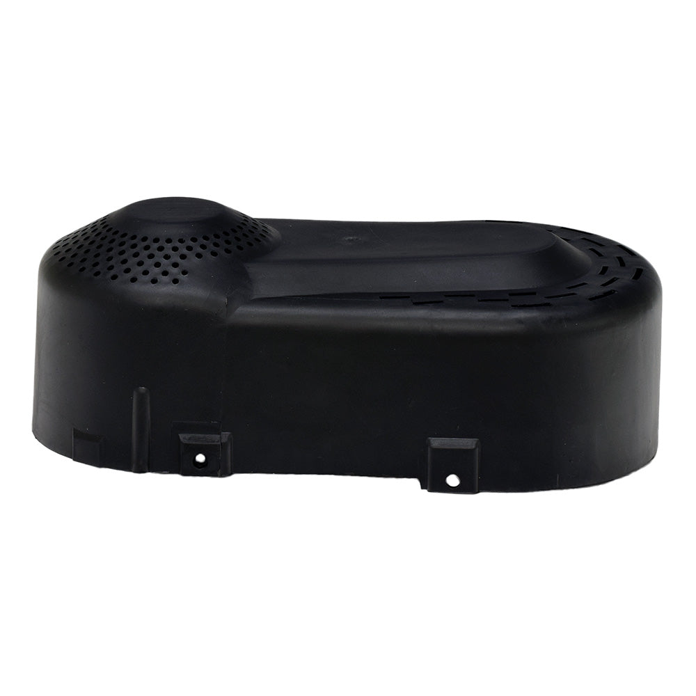 Plastic Torque Converter Clutch Cover for the Hammerhead Off-Road® 80T Go-Kart, featuring a black plastic construction with multiple holes, designed to protect the go-kart's torque converter.