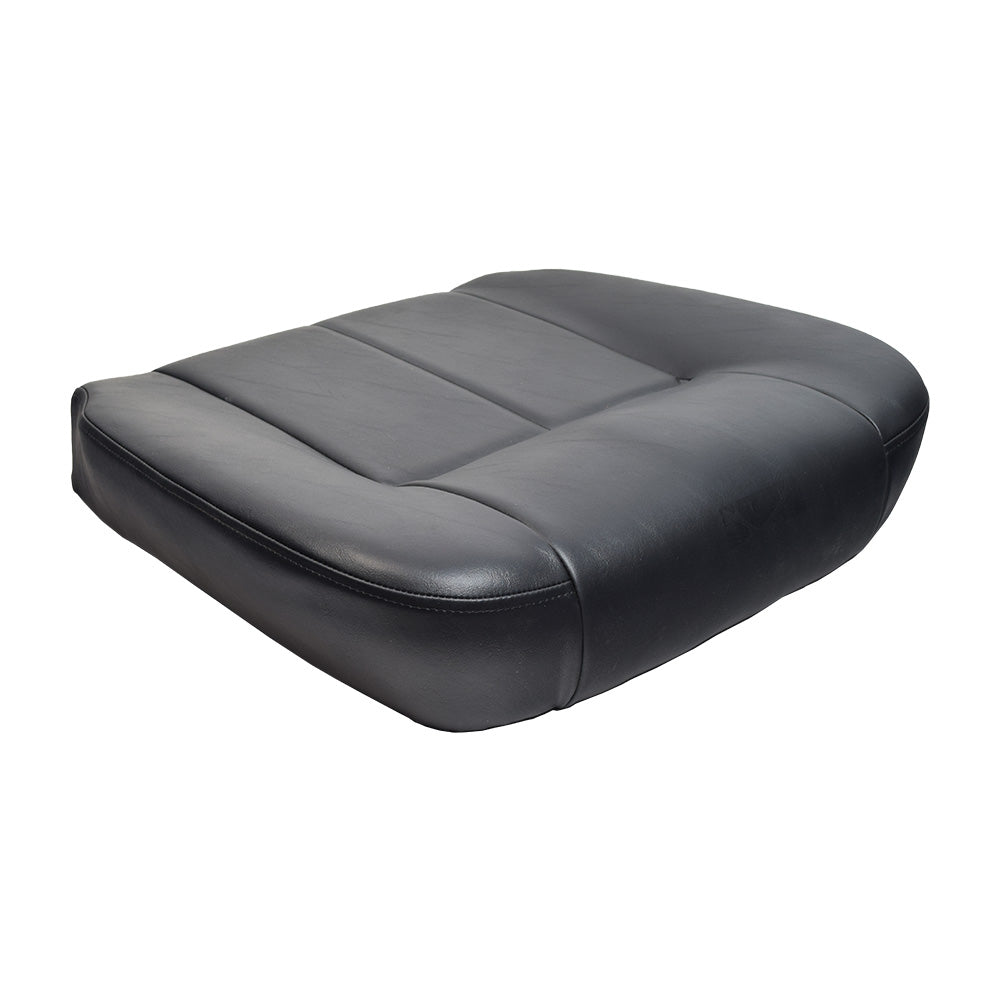 Deluxe Contour 26 x 18 Black Vinyl Seat Base for Jazzy Power Chairs, shown with a sleek, black cushion design suitable for various Jazzy and Jet models.