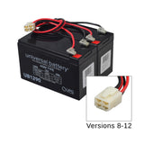 24 Volt Battery Pack for the Razor E200 & Razor E225, featuring a black rechargeable battery with attached red and black wires and plug, ideal for enhancing electric scooter performance.