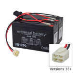 24 Volt Battery Pack for the Razor Ground Force Go-Kart, featuring two black batteries with attached red and black wires and connectors, providing reliable power for extended go-kart rides.