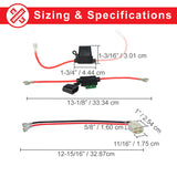 24 Volt Battery Pack for the Razor Ground Force Drifter Go Kart, featuring a detailed wiring diagram and two black power cords with red connectors. Includes harness for easy installation.