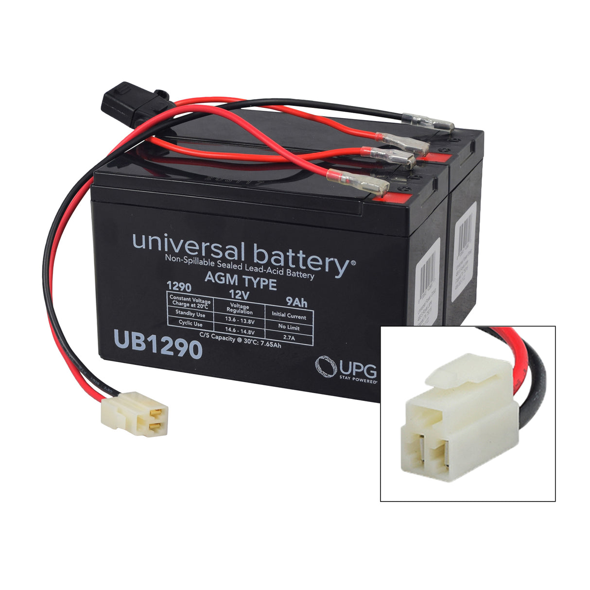 24 Volt Battery Pack for the Razor RSF350 Electric Sport Bike, featuring a black battery with red and black wires and a wiring harness.