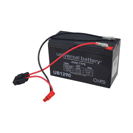 12 Volt Battery for the Rollplay Nighthawk, featuring red and black wires, designed for high performance and reliability in ride-on toys, available with or without wire harness and fuse.