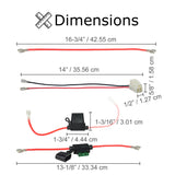 36 Volt Battery Pack for Razor Rambler 16 with wiring harness, shown in a detailed wiring diagram featuring connectors and voltage specifications.