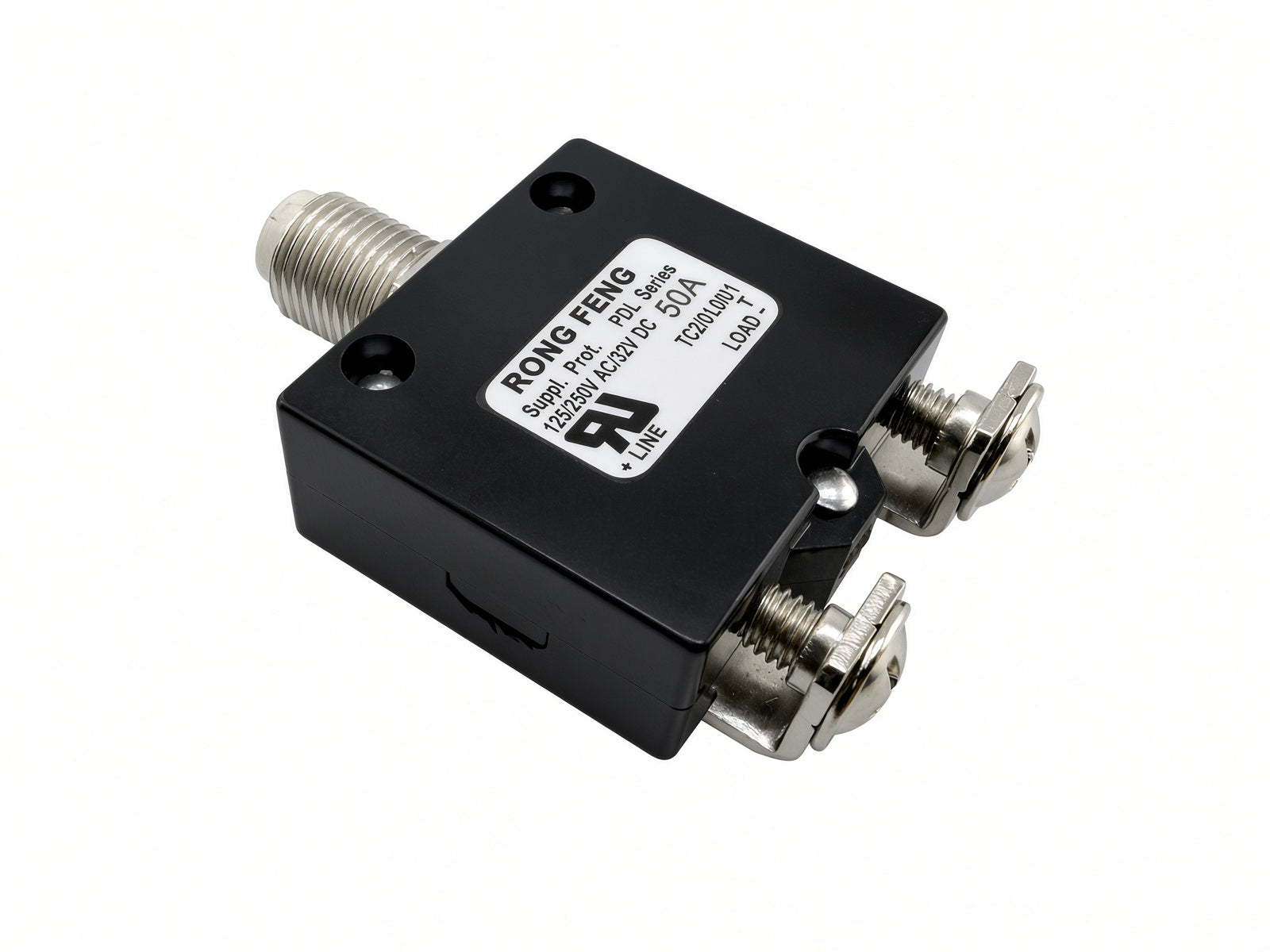 ELE1802761 50 Amp Circuit Breaker with Right Angle Screw Terminals