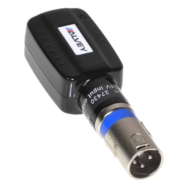 USB Charging Adapter for Scooters and Power Chairs, featuring a black and silver connector with an XLR to USB design, allowing for convenient device charging from a scooter or power chair charging port.