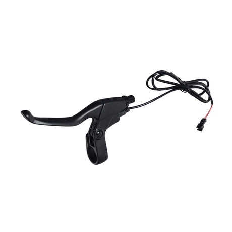 Brake Lever Set (Left & Right) for the Swagtron EB6 Bandit Fat Tire Electric Bike, featuring black handlebars with attached cables and 2-pin male connectors, displayed on a white background.