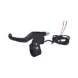 Brake Lever for Razor PowerRider 360: Black plastic brake lever with cable, brake switch, 2-wire connection, built-in return spring, and silver adjustment screw.