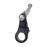 Left Brake Handle for Motovox MBX10 and MBX11 Mini Bikes, featuring a close-up of a black and silver metal handle, compatible with various mini bikes, dirt bikes, and ATVs.