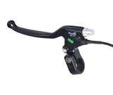 Brake Lever Set with Wires for eZIP 1000, IZIP I-1000, and Schwinn ST1000; features two black metal levers with wires, without brake cables, designed for electric scooters.