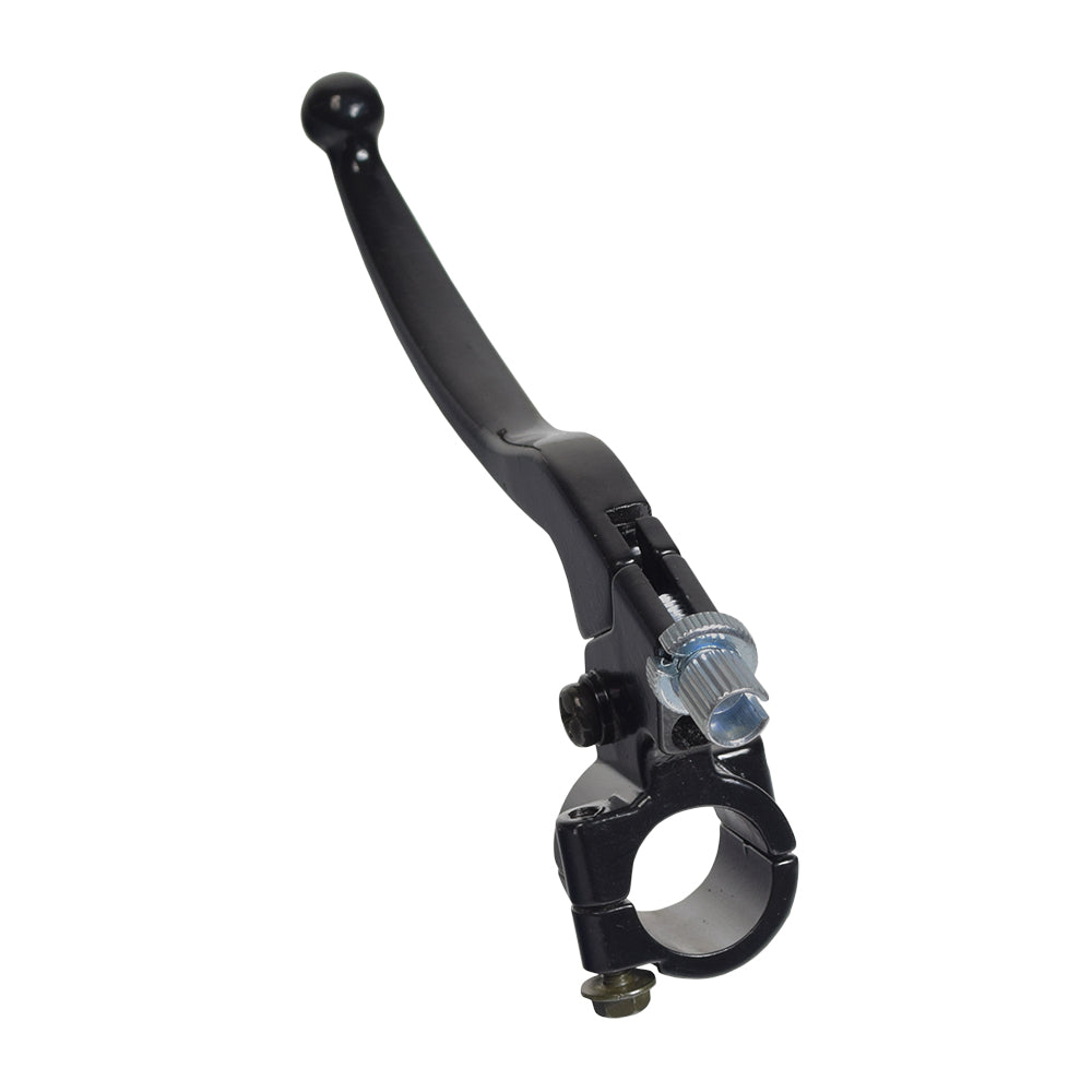 Black Left Brake Lever for the Coleman CT200U Trail & CT200U-EX Mini Bikes, featuring a black metal lever with an attached silver metal nut, designed for heavy-duty ATV-type braking systems.