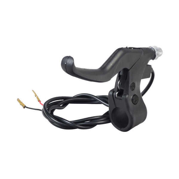 Short Handle Black Plastic Left Side Brake Lever with Wires - Main Image