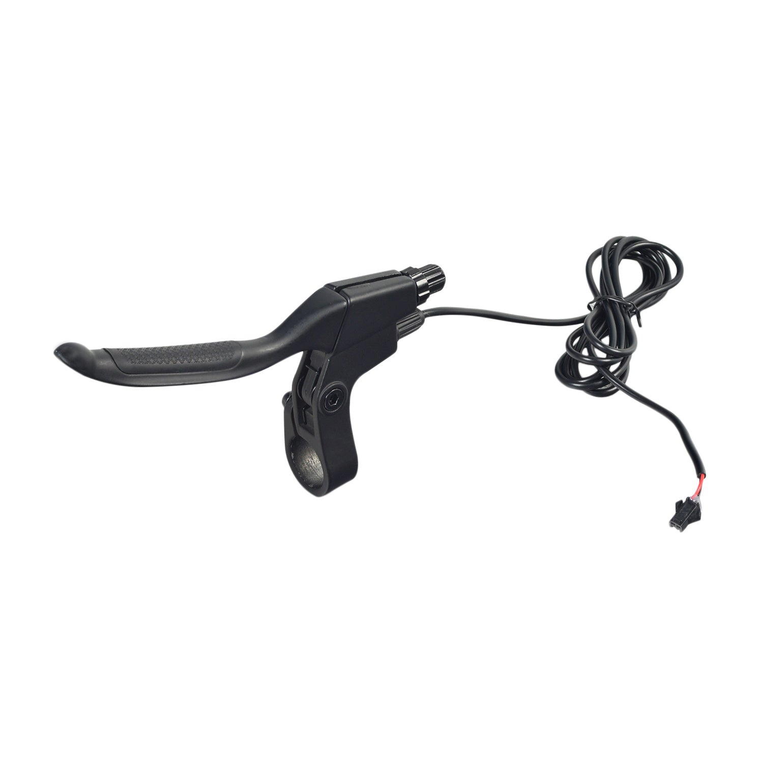 Left Side Brake Lever with Wires for the Swagtron EB5 Pro Electric Bike, featuring a black handlebar with attached cable, designed for easy DIY replacement.