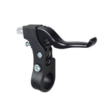 Brake Lever for the Mongoose Expo Freestyle Scooter, showing a close-up of the black handlebar with screws and a metal nut. Parts like brake cables are not included.