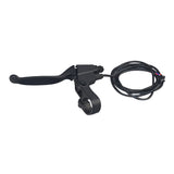 2-Wire Brake Lever for Jetson® Electric Bicycles, showcasing a close-up of the black handlebar with an attached cable, designed for durable daily use and available in left or right side configurations.