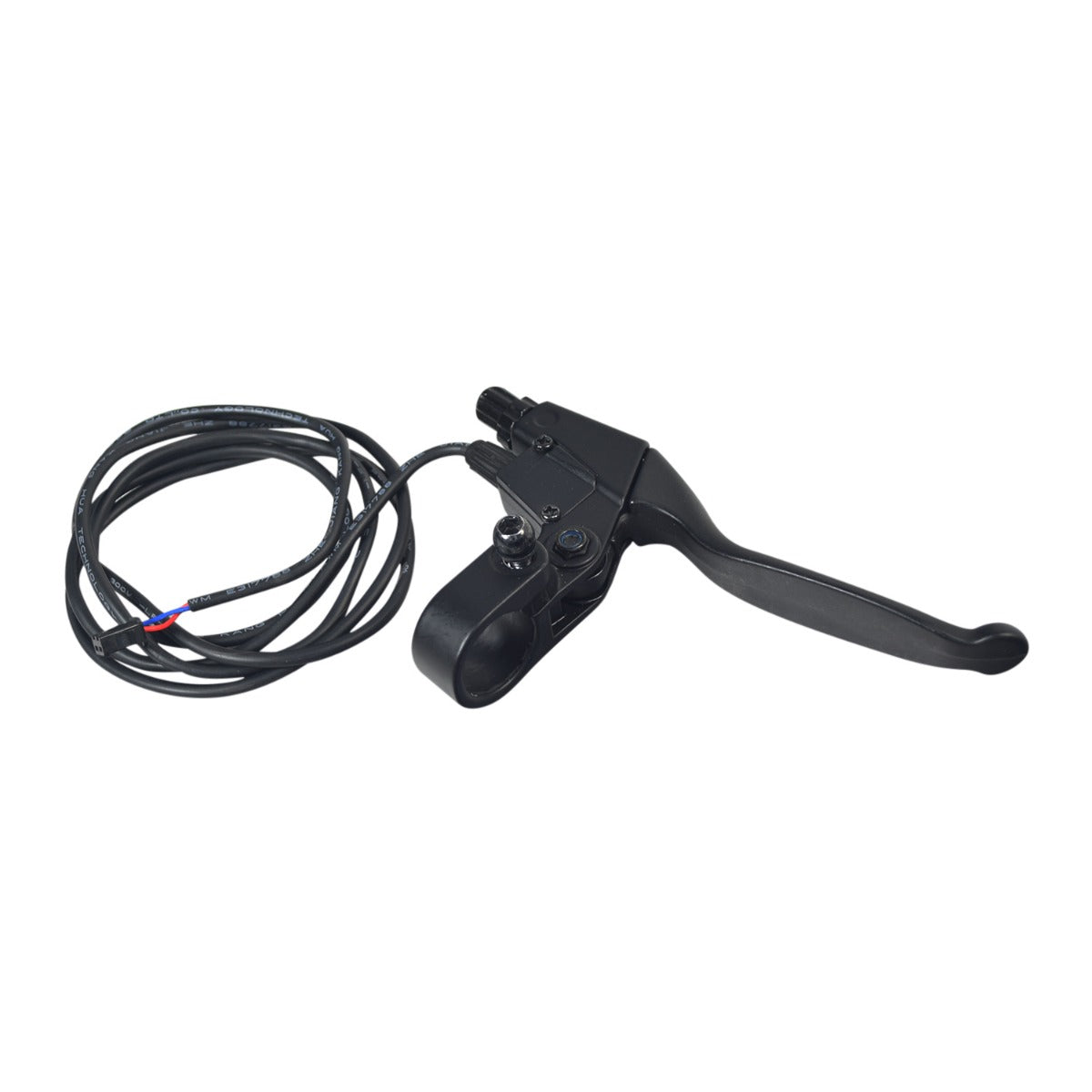 2-Wire Brake Lever for Jetson® Electric Bicycles, featuring a black handlebar with an attached cable and a close-up of the lever's black handle. Includes two 53 wires and connector.