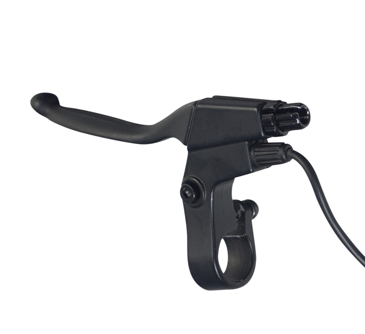 2-Wire Brake Lever for ANCHEER 12 Mini EB5 & 14 an-EB5 Plus Folding Electric Bicycles, featuring a black handlebar-mounted lever with attached cable and connector, shown in close-up detail.