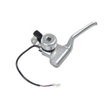 Brake Lever with Bell for the GOTRAX XR Ultra Electric Scooter, featuring a silver handlebar with a black wire and an integrated bell on the clamp for safety.