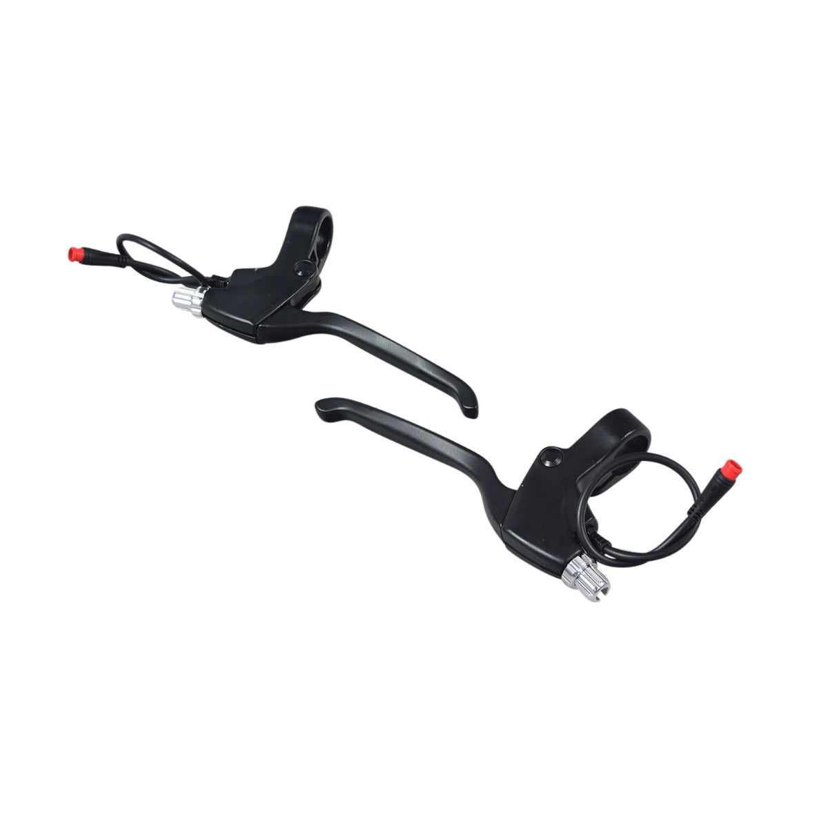 Brake Lever with Wiring Harness for the ANCHEER 26 350W Electric Mountain Bike (Set of 2), showing two black alloy brake levers with attached wiring harness and connectors.