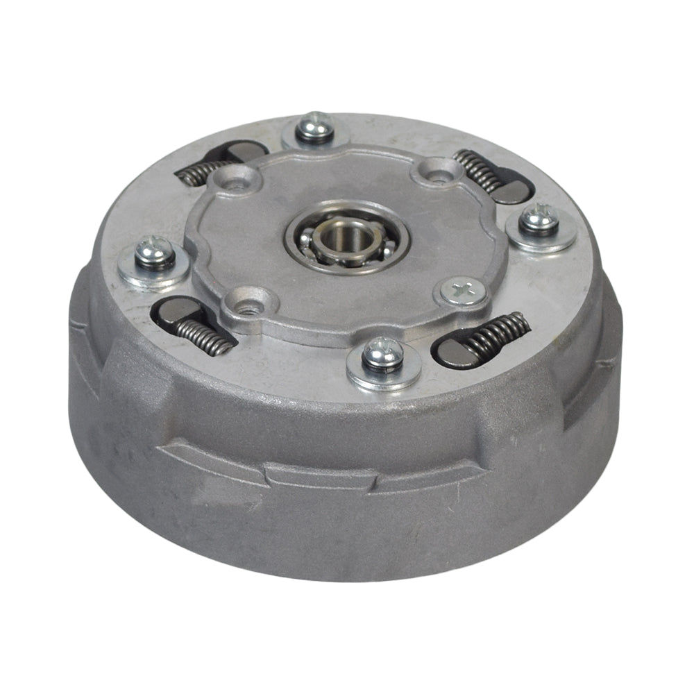 17-Tooth Clutch Assembly for Semi-Automatic 50cc - 110cc ATVs, featuring a round metal component with visible screws, designed for durability and fitting popular Chinese-made ATVs and dirt bikes.