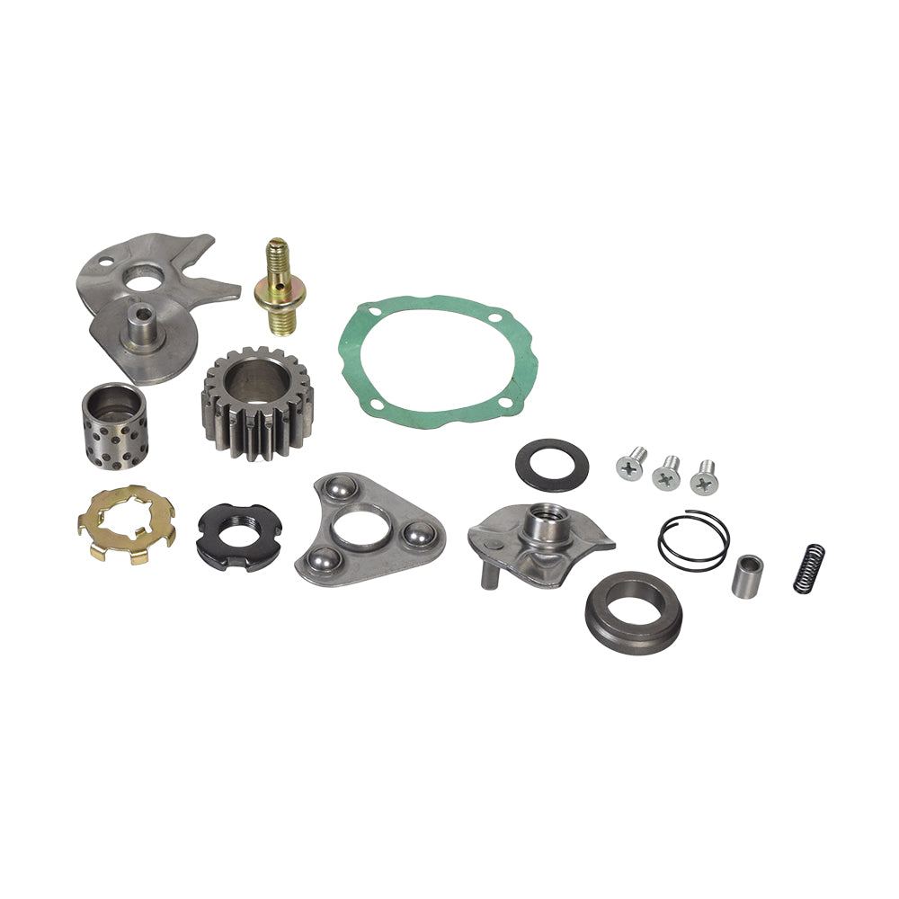 18-Tooth Clutch Assembly for Semi-Automatic 50cc - 110cc ATVs, featuring robust metal parts including a gear, ring, and gasket, suitable for 4-stroke TaoTao models with semi-automatic gearboxes and reverse gear.