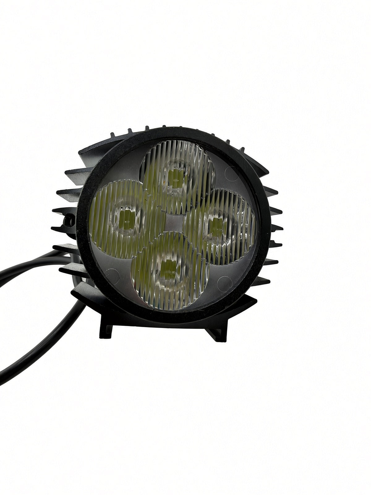 Front of the Hiboy DK1 LED headlight showing four LEDs