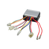 ZK2430-D-FS (ZK2430-D-LD) Control Module with 4-Wire Throttle Connector for Razor scooters; close-up shows wiring and connectors essential for models E200, E300, MX350, MX400, Pocket Rocket, Pocket Mod, and RX200.